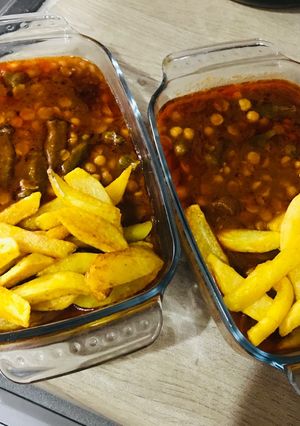 عکسی از دستور قیمه بامیه
