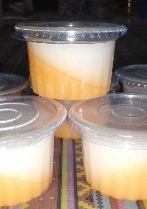 Foto resep Puding Susu Lapis Mangga