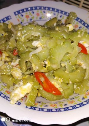 Foto resep Pare tumis telur