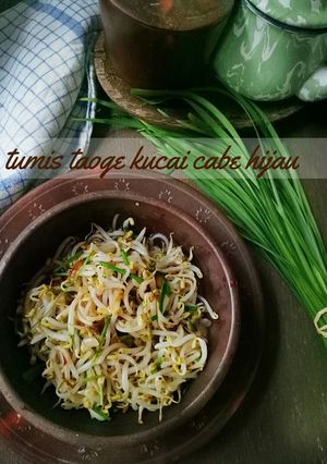Foto resep Tumis tauge kucai cabe hijau