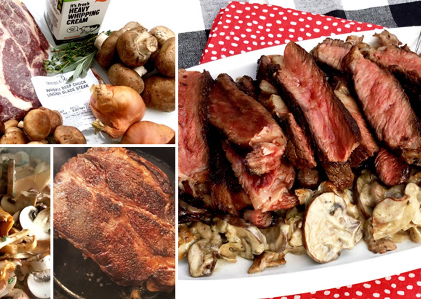 Simple Way to Make Favorite Fullblood Wagyu Underblade Steak with Wild
Mushroom Ragu