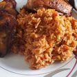 Jollof rice and fried chicken