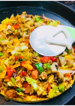 A picture of Vegetables Pizza.