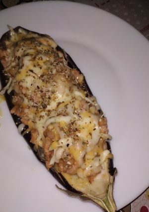 Una foto de Berenjena rellena