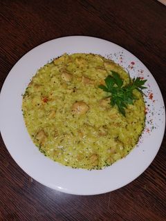 Tejszínes rizses hús recept fotója