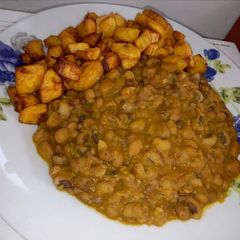A picture of Beans and plantain.