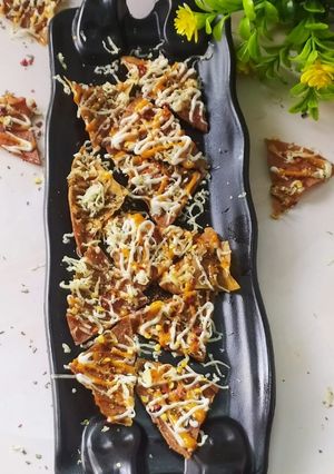 A picture of Leftover Roti Nachos.