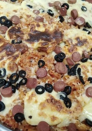 صورة لوصفة معكرونة البيتزا طعم خيااال 😍😍