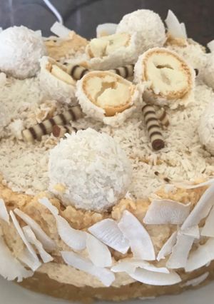 Kókuszos-mandulás raffaello torta recept fotója