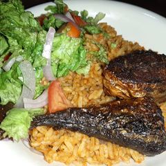 Fish jollof rice A picture of Fish jollof rice.
