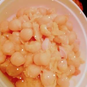 Garbanzos con salchicha y Arroz con fideos, deli.!!!?