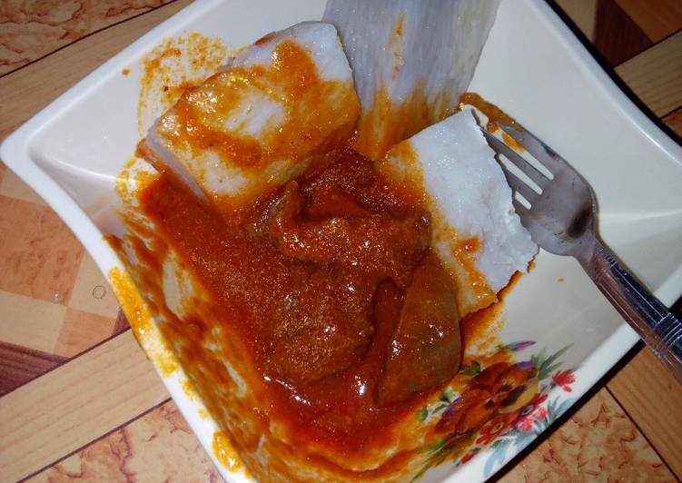 Step-by-Step Guide to Prepare Homemade White yam and stew with meat