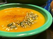 A picture of squash creamy soup