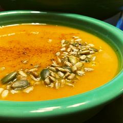 A picture of Autumn Squash Soup: A Vegan Panera Copycat Recipe.