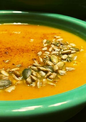 A picture of Autumn Squash Soup: A Vegan Panera Copycat Recipe.