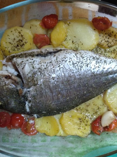 Una foto de Dorada al horno