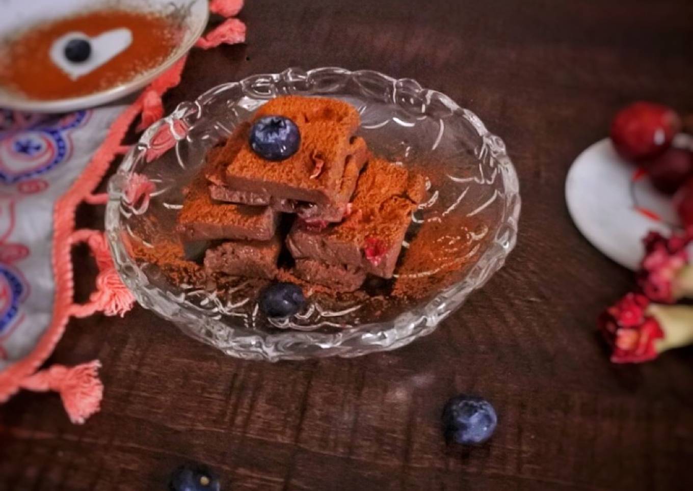 Spiced Chocolate Blueberry Fudge