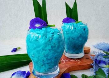 Cara Memasak Cepat Blue Pea Flower Fermented Sweet Rice (Tape Ketan Bunga Telang) Mantul Banget