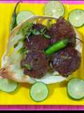 Kebabs in flour net bowl