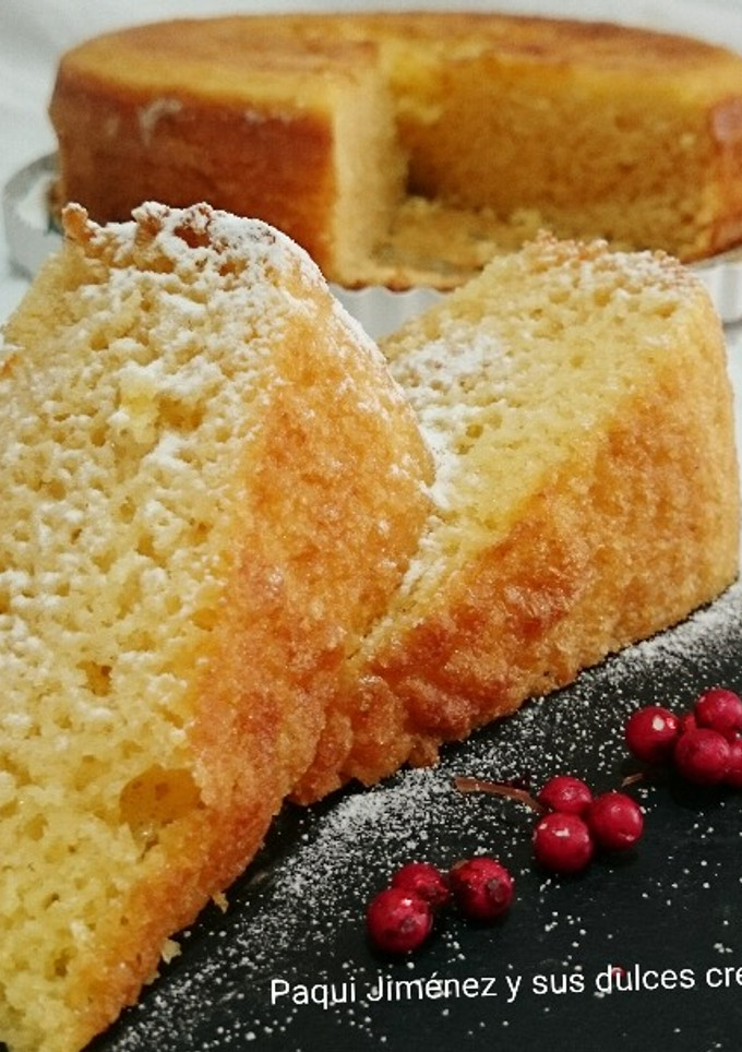 Una foto de Bizcocho de leche condensada vainilla y naranja
