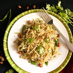 A picture of Thecha Millet Noodles / Chowmein.