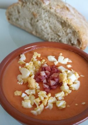 Una foto de Salmorejo cordobés con Mambo Cecotec