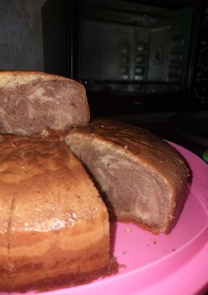 Foto resep Bolu Pondan Marmer / Marble Vanila keju coklat Praktis