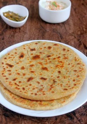 A picture of Cheakpea/chana dal paratha.