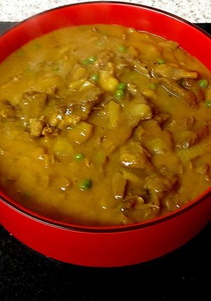 A picture of My Leftover Lamb Curry 🥰#Mainmeal.