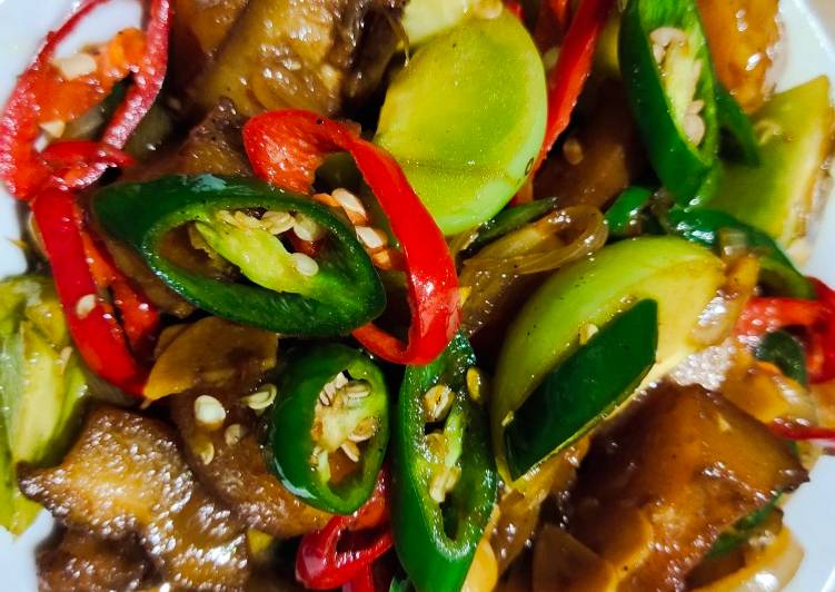 Cara Gampang Membuat Oseng pedas tunjang, Enak