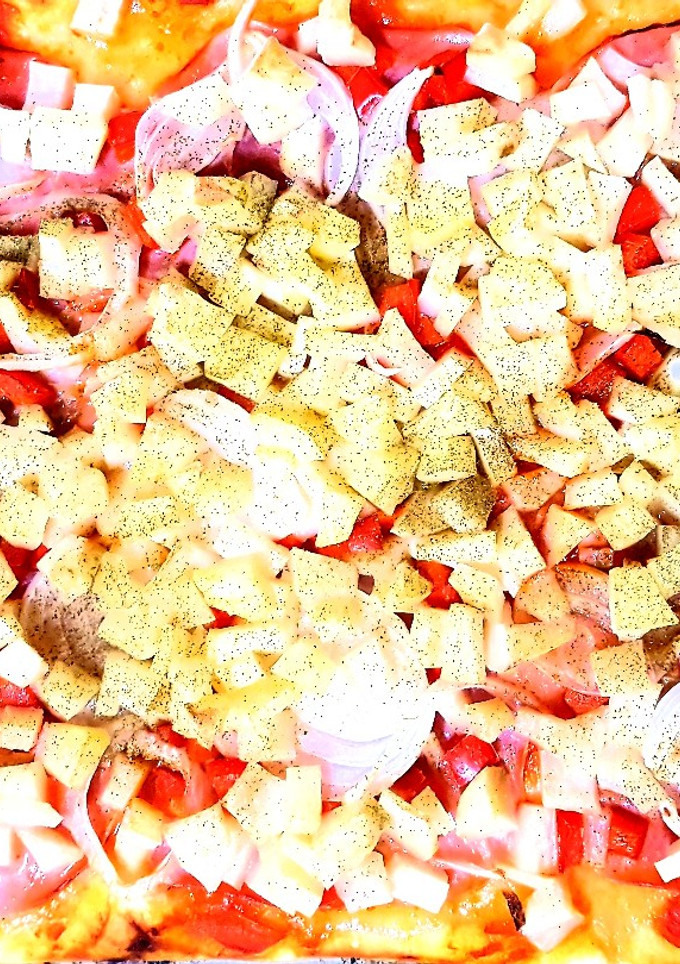 Una foto de Pizza de patatas