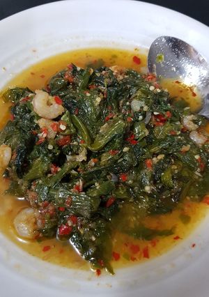 Foto resep Sayur genjer tumis udang