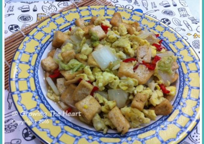 Resep Orak Arik Telur Tahu Sawi Putih Oleh Fiona Cookpad