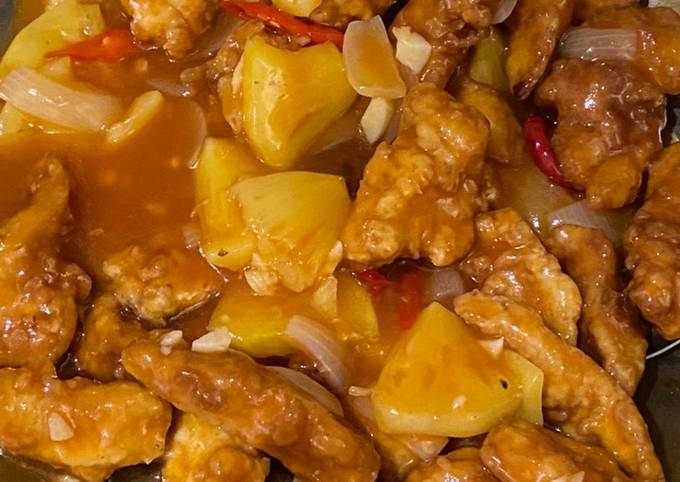 Langkah Mudah untuk Menyiapkan Ayam asam manis yang Enak