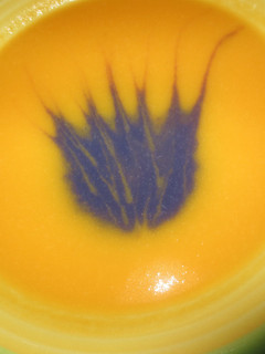 Una foto de Crema de calabaza y col lombarda enriquecida con Agua de Mar