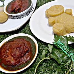 A picture of Ewedu Soup(Jute leaves soup).