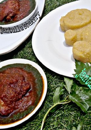 A picture of Ewedu Soup(Jute leaves soup).