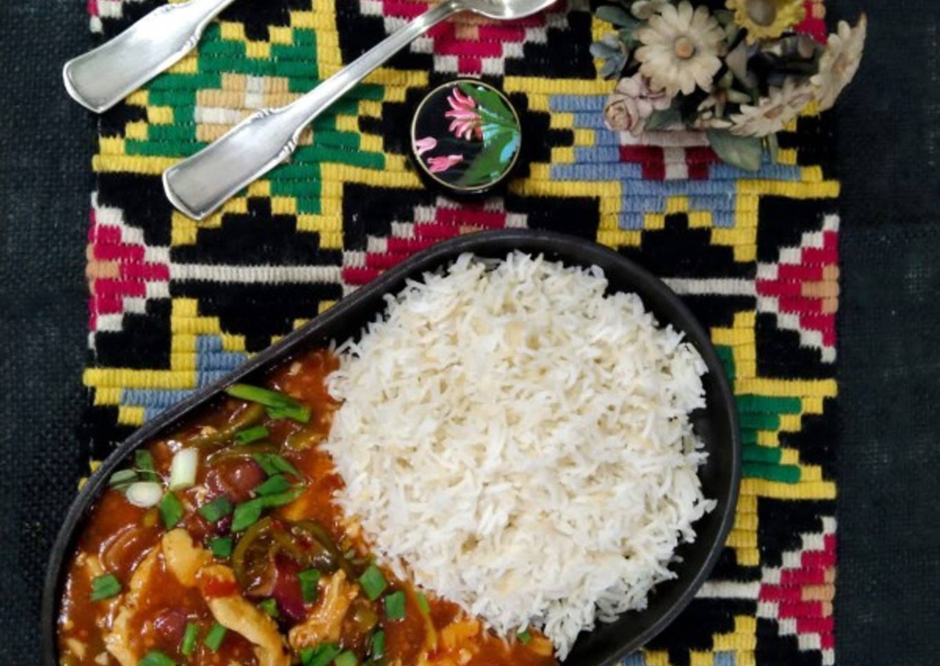 Chicken Chilli With Rice