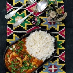 A picture of Chicken Chilli With Rice.