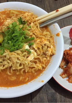 Foto resep Mie rebus kimchi (Kimchi Noodle)