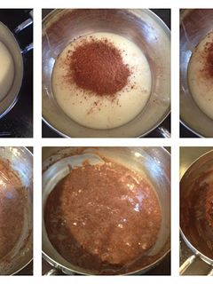 Una foto de Lustre de leche condensada con cacao en polvo