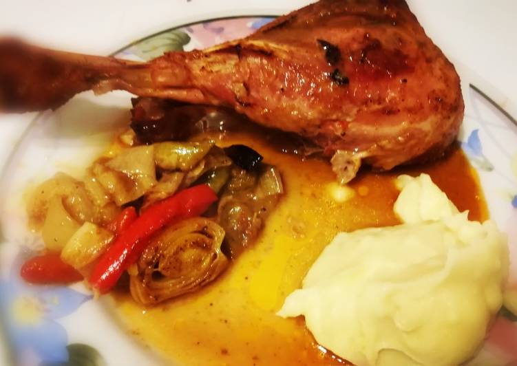 Muslos de pavo al horno