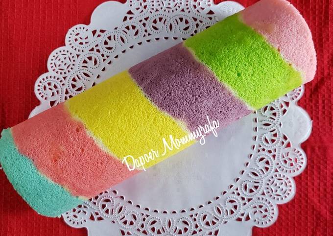 Recipe: Yummy Bolu Gulung Rainbow