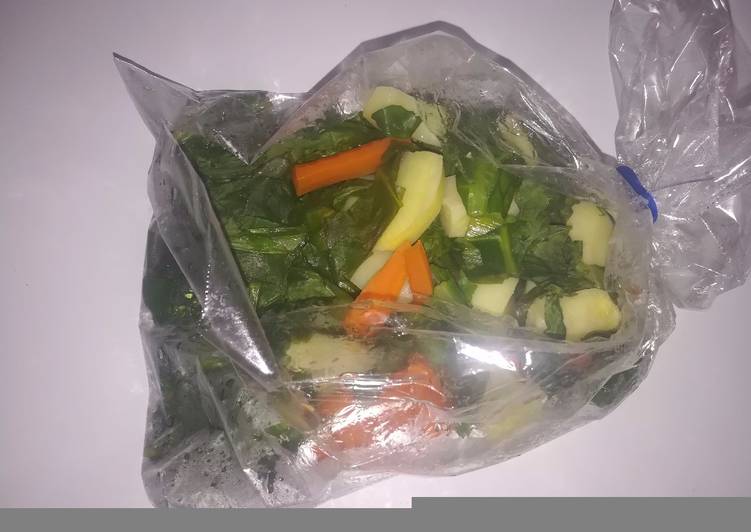 Verduras asadas en microondas en 7minutos