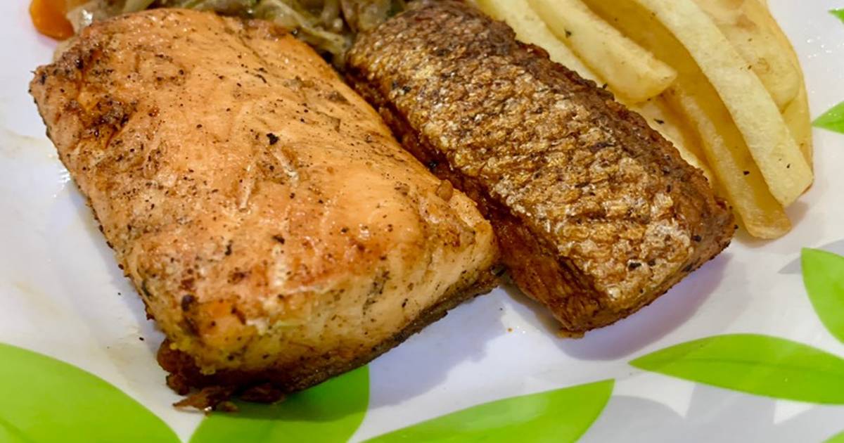 Resep PanSeared Salmon Steak with Crispy Skin oleh Muhammad Rayhan