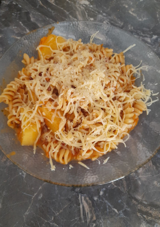 Una foto de Guiso de fideos express