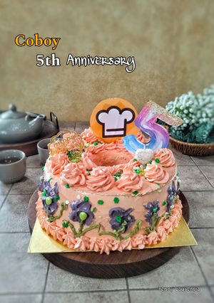 Foto resep Chiffon birthday cake with american buttercream