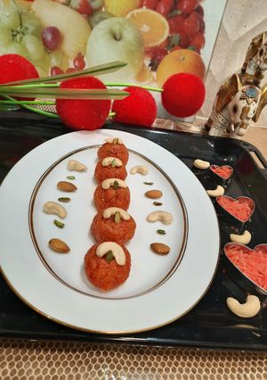A picture of Carrot Ladoo.