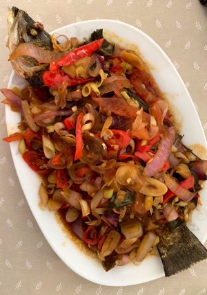 Foto resep 045. Siakap / Kakap masak pedas ala Thai