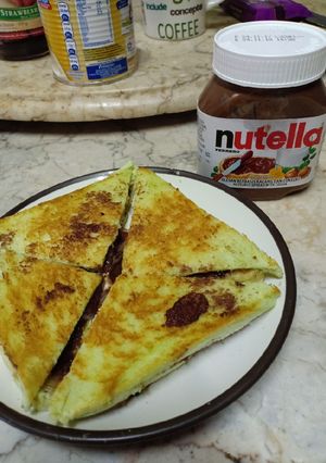 Foto resep 001. Roti Panggang Nutella